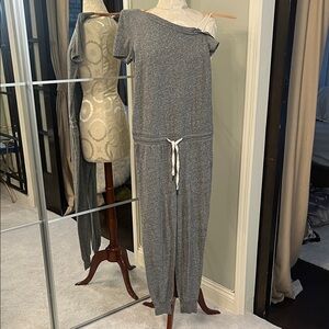 n:PHILANTHROPY One-Shoulder Heather Gray Knit Jumpsuit Britton